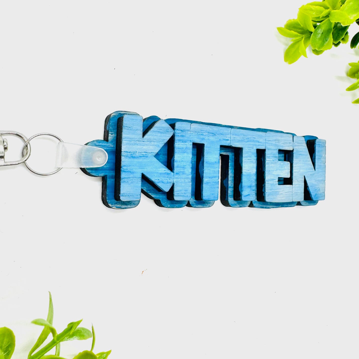 KITTEN Layered Word Keychain - Glowforge