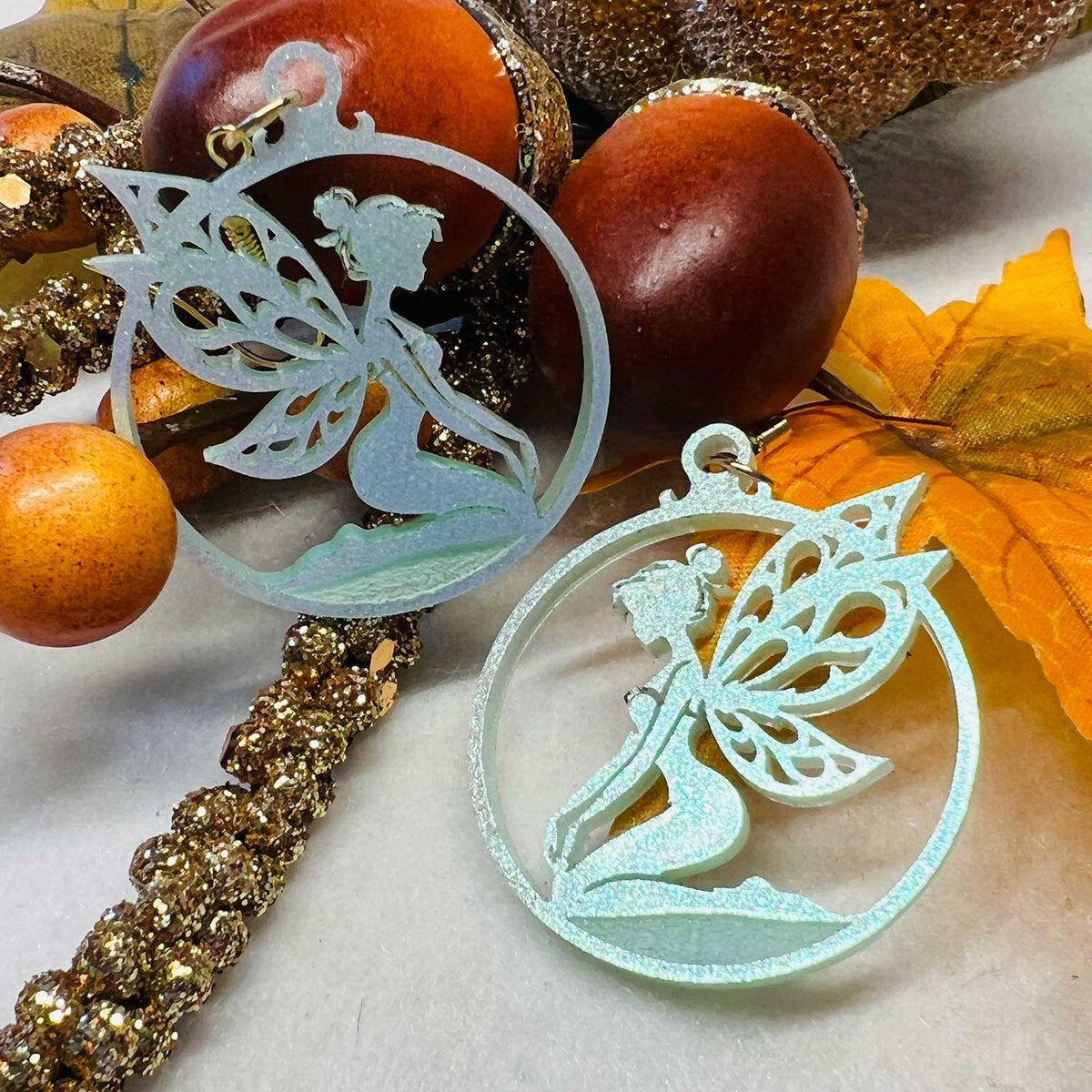 Kneeling Fairy Earrings - Glowforge