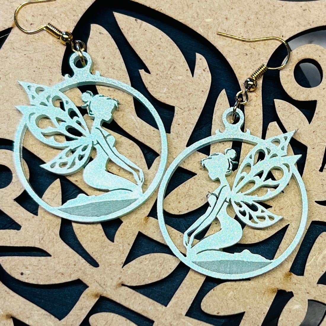 Kneeling Fairy Earrings - Glowforge