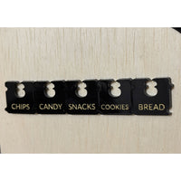 Labeled Square Bag Clips (Set of 5) - Glowforge