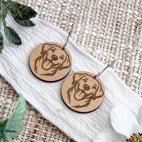 Labrador Retriever Engraved Disc Earrings - Glowforge