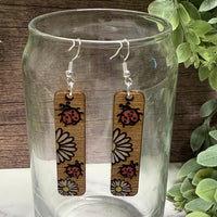 Ladybug Bar Dangle Earrings (Set of 2) - Glowforge
