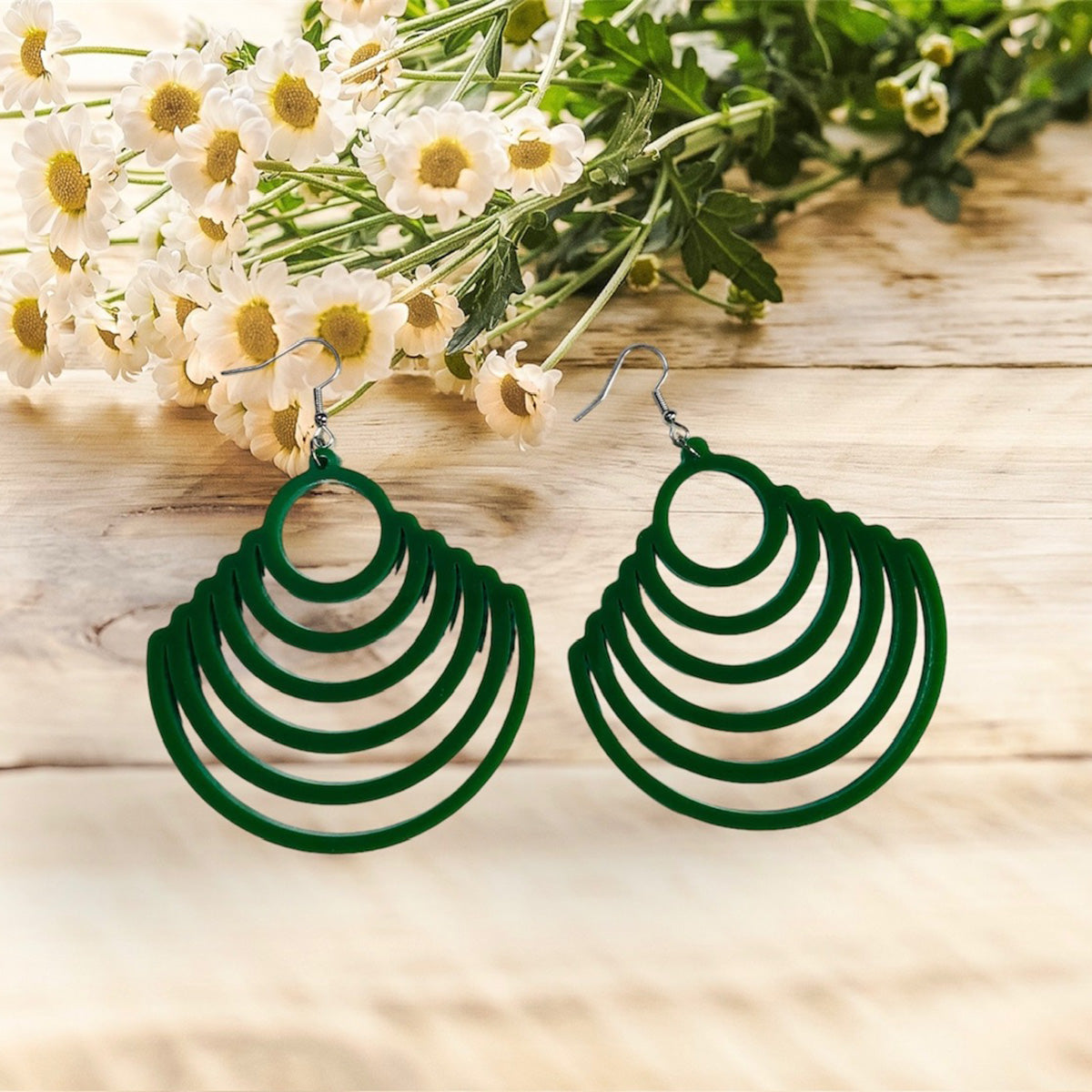 Large Boho Shell Earrings Glowforge Shop Large boho shell earrings glowforge shop