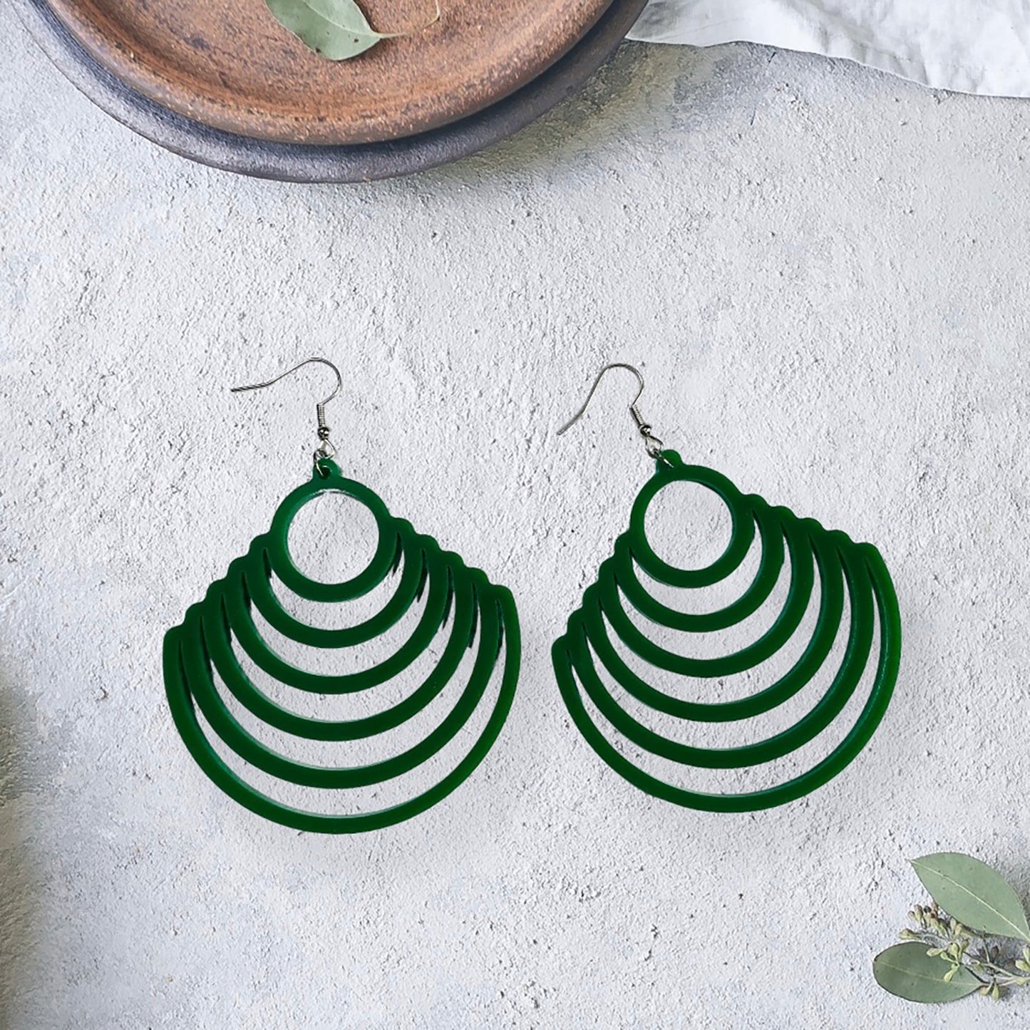 Large Boho Shell Earrings Glowforge Shop Large boho shell earrings glowforge shop