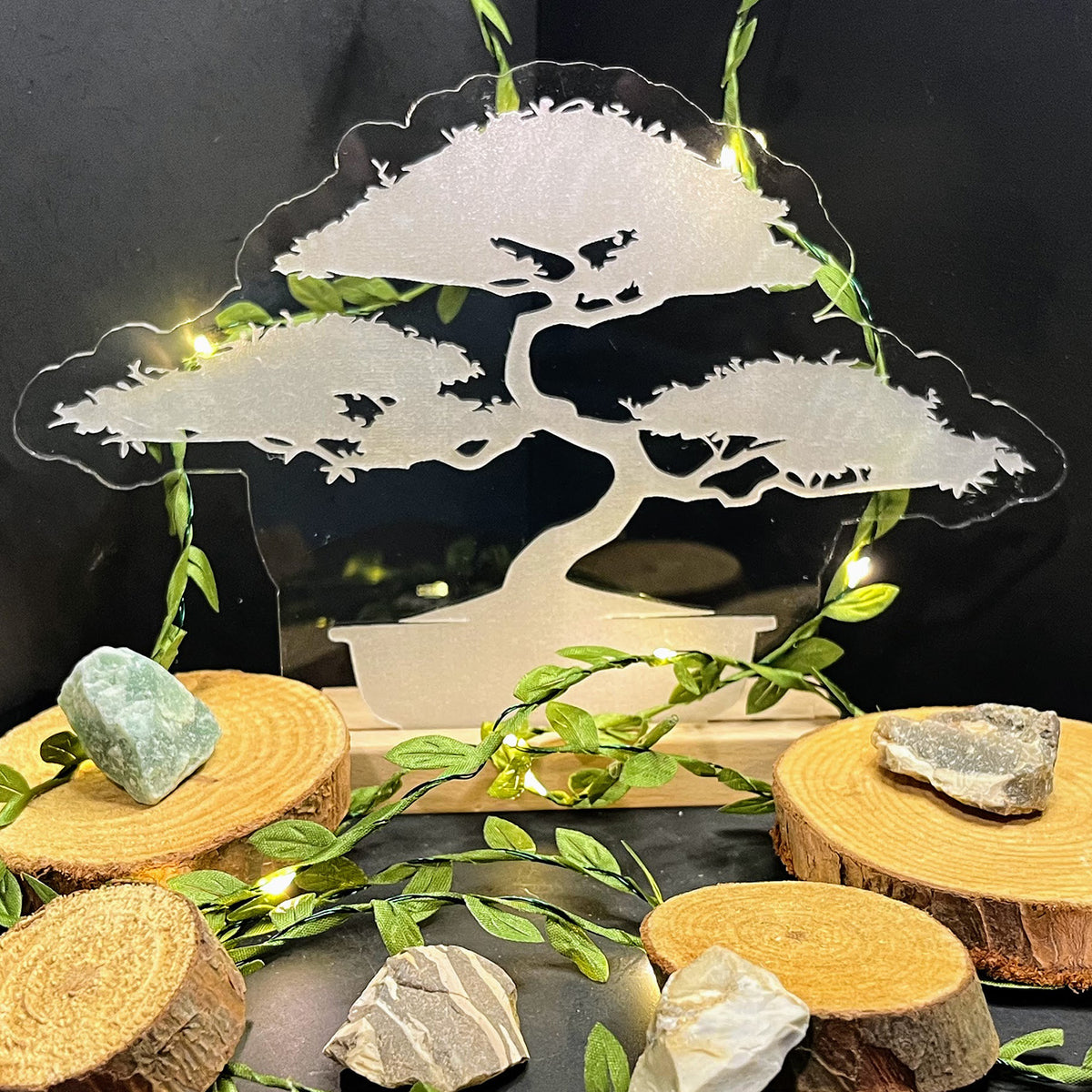 bonsai light up tree Large Bonsai LED Nightlight Insert – Glowforge Shop