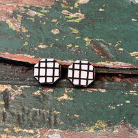 Lattice Octagon Stud Earrings - Glowforge