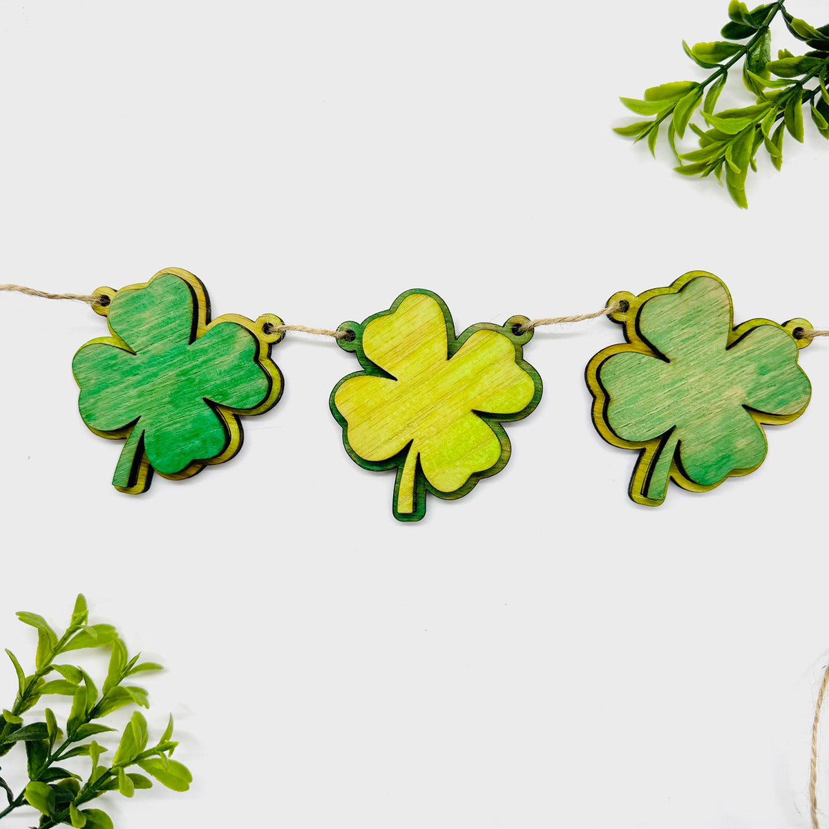 Layered 4-Leaf Clover St. Patrick’s Day Garland - Glowforge