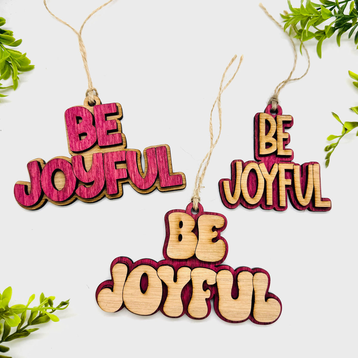 Layered BE JOYFUL Charm (Set of 3) - Glowforge