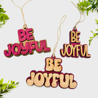 Layered BE JOYFUL Charm (Set of 3) - Glowforge