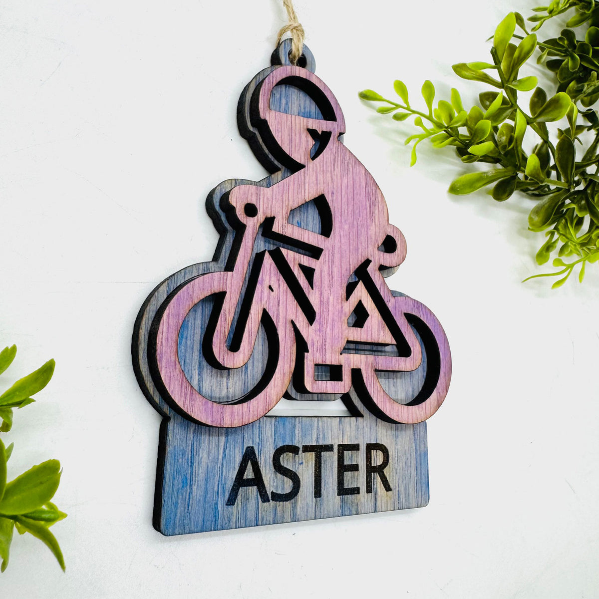 Layered Bike Name Ornament (Editable) Cyclist Tag – Glowforge Shop