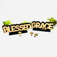 Layered Blessed + Grace Table Signs (Set of 2) - Glowforge