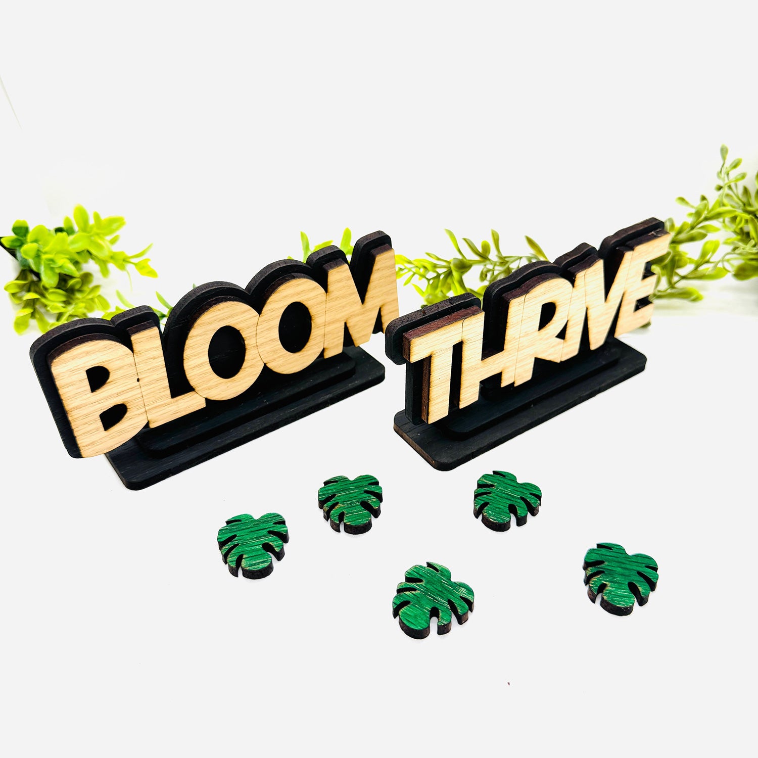 Layered Bloom + Thrive Table Signs (Set of 2) – Glowforge Shop