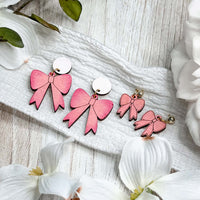 Layered Bow Dangle Earrings with Petite and Statement Styles (Set of 2) #1 - Glowforge