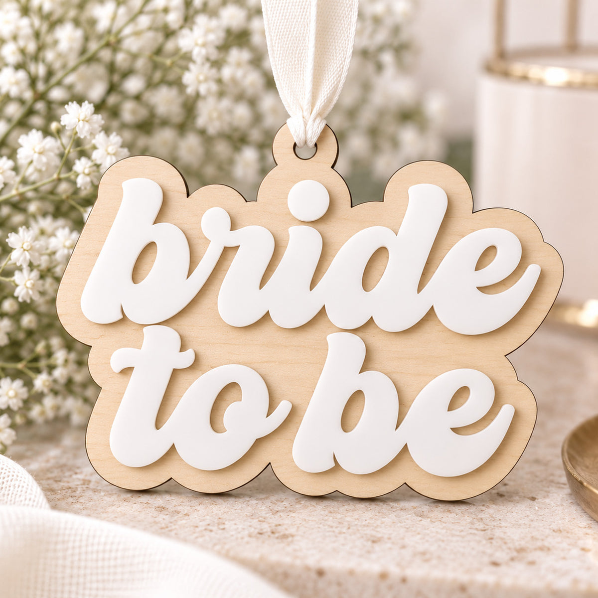 Layered Bride to Be Ornament - Glowforge