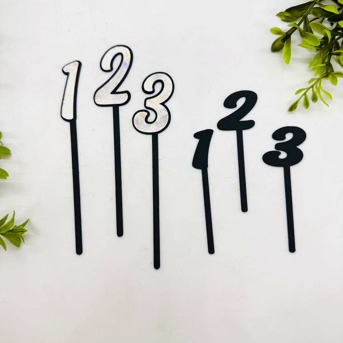 Layered Cake Number Toppers 0–9 & Cupcake Toppers 0-9 (2 Sets of 10) - Glowforge
