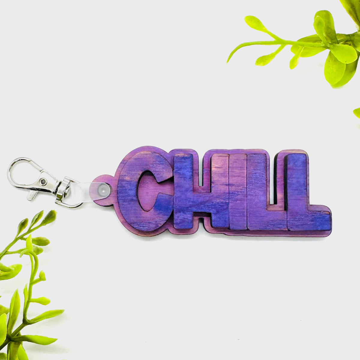 Layered CHILL Word Keychain - Glowforge