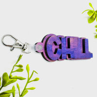 Layered CHILL Word Keychain - Glowforge