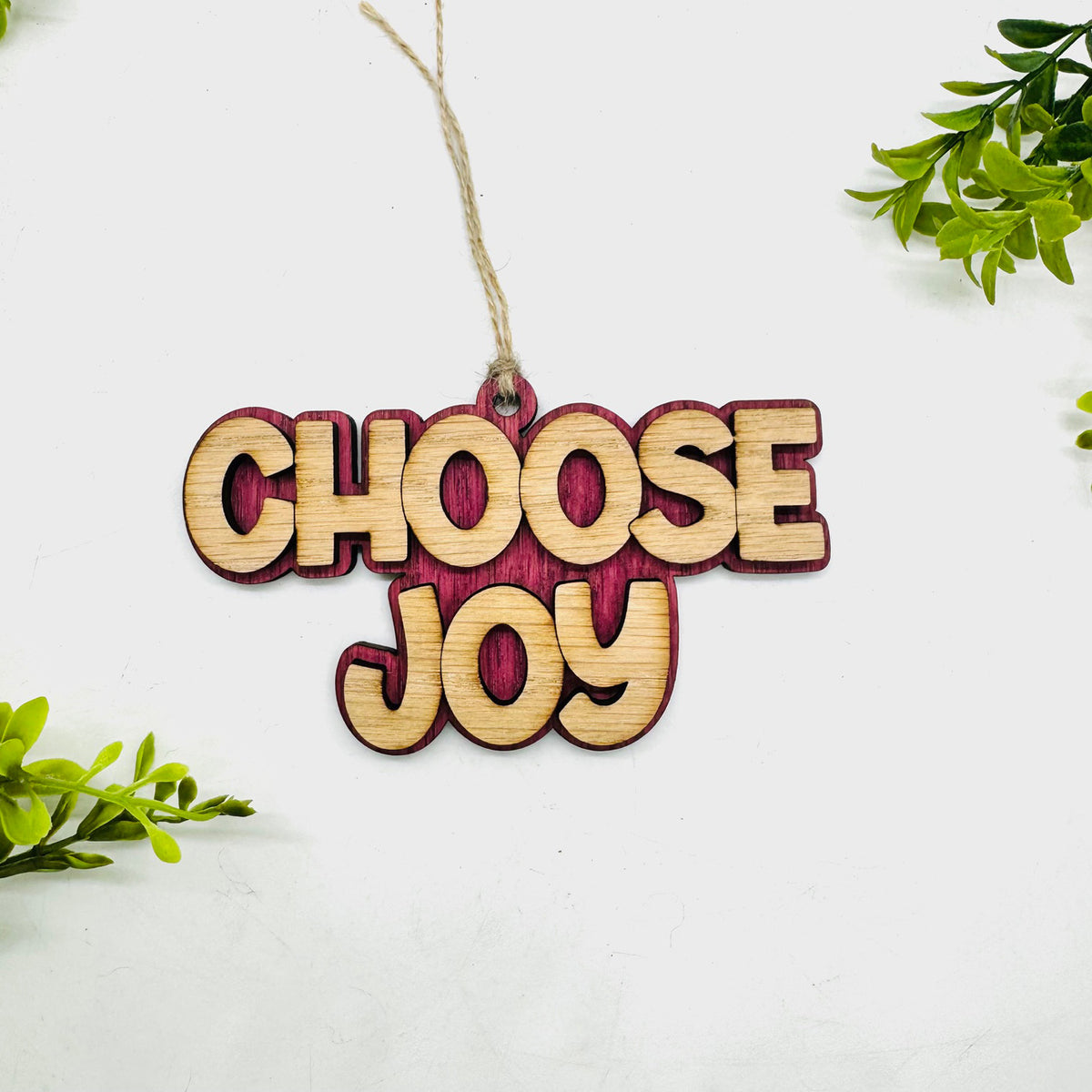 Layered CHOOSE JOY Charm - Glowforge