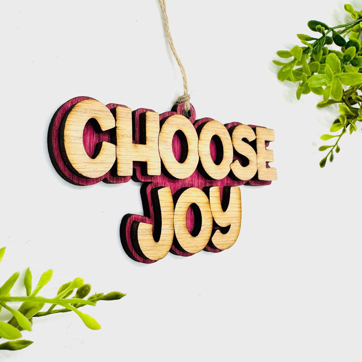 Layered CHOOSE JOY Charm - Glowforge