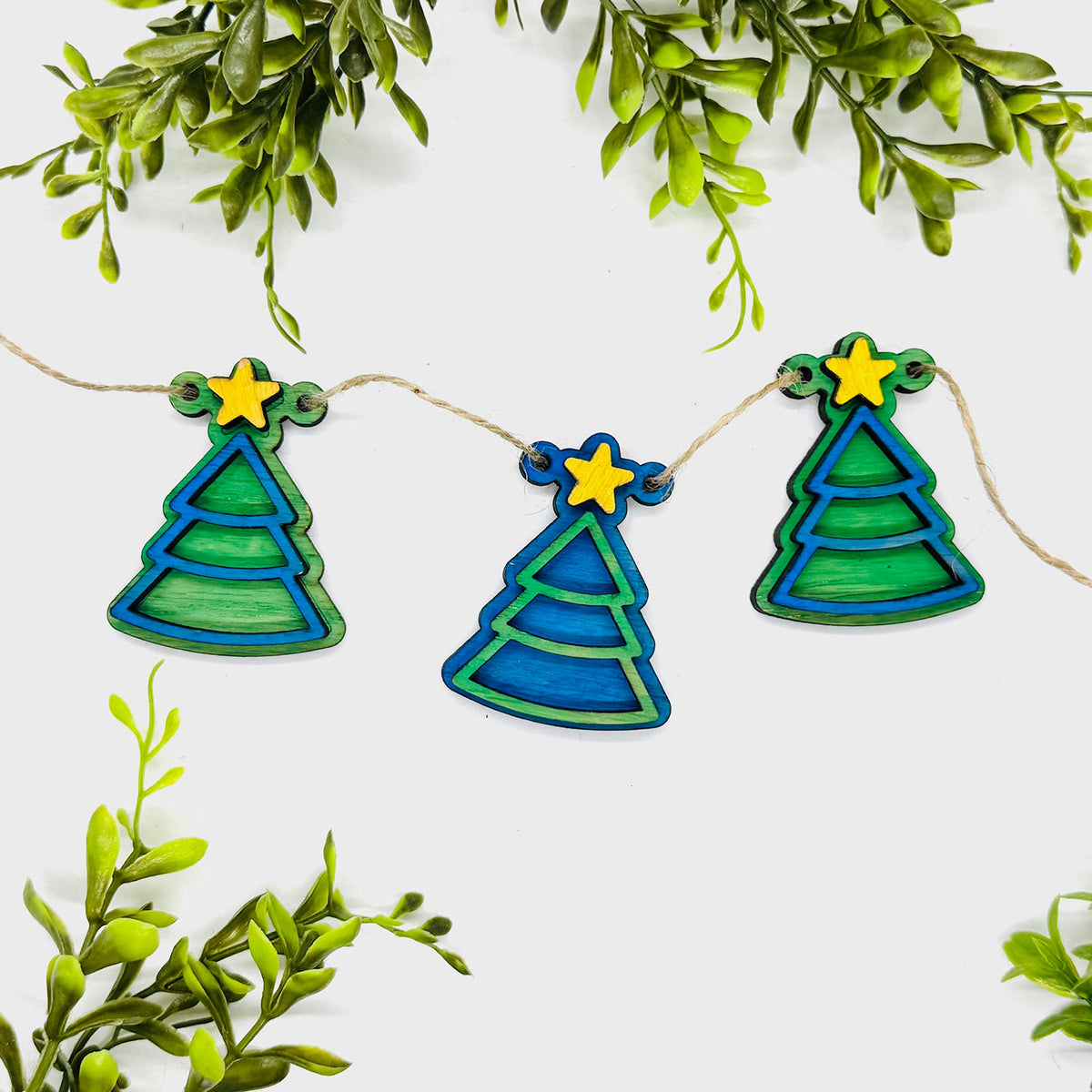 Layered Christmas Tree Garland #1 - Glowforge