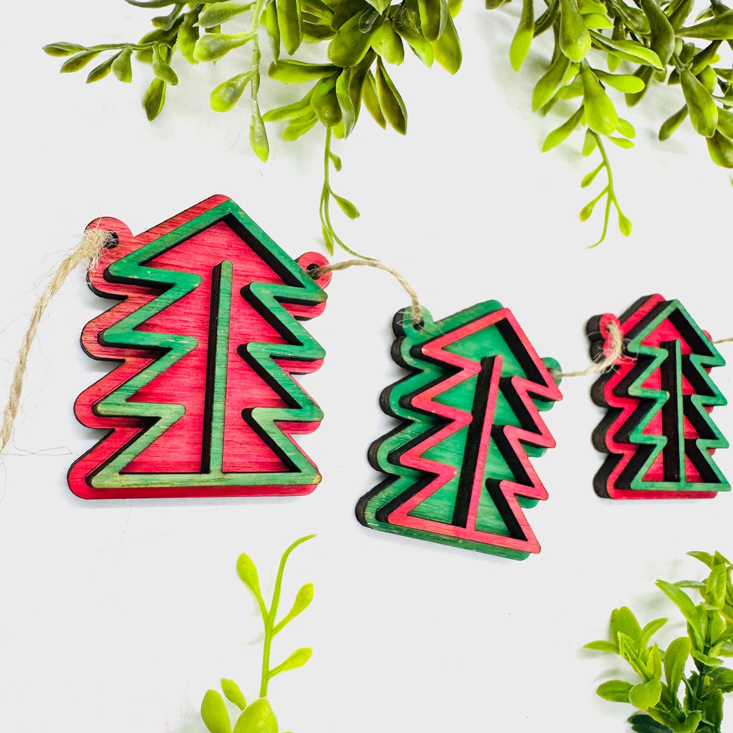 Layered Christmas Tree Garland #4 - Glowforge