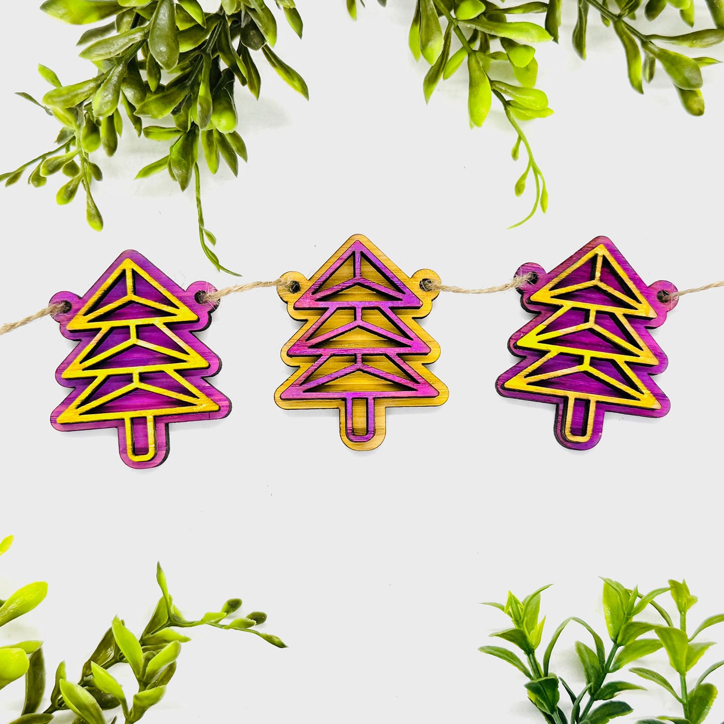 Layered Christmas Tree Garland #5 - Glowforge