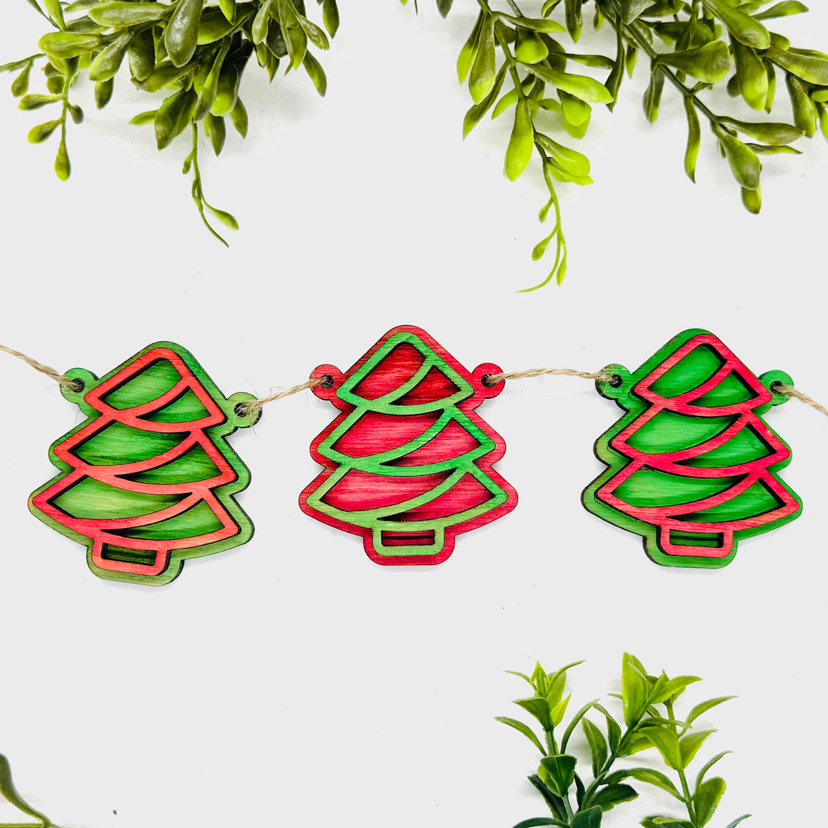 Layered Christmas Tree Garland #6 - Glowforge