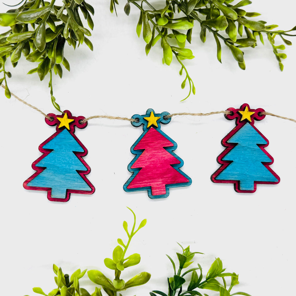 Layered Christmas Tree Garland #8 - Glowforge