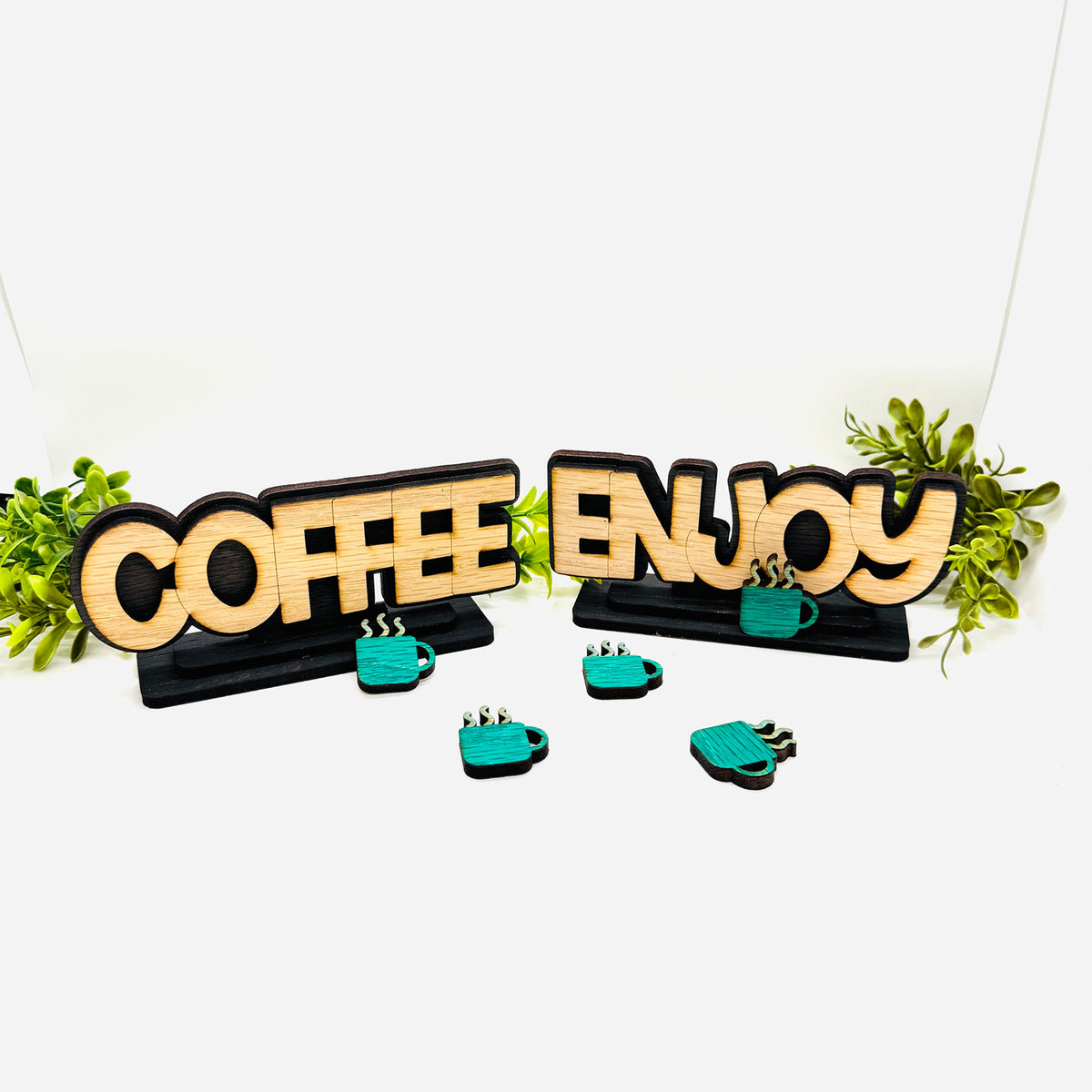 Layered Coffee + Enjoy Table Signs (Set of 2) - Glowforge