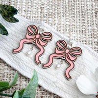 Layered Coquette Bow Dangle Earrings (Set of 2) - Glowforge
