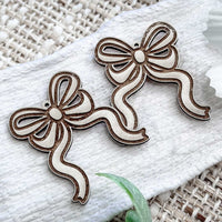 Layered Coquette Bow Dangle Earrings (Set of 2) - Glowforge