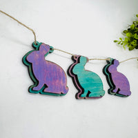 Layered Easter Bunny Garland Banner - Spring Decor Bunny Banner #1 - Glowforge