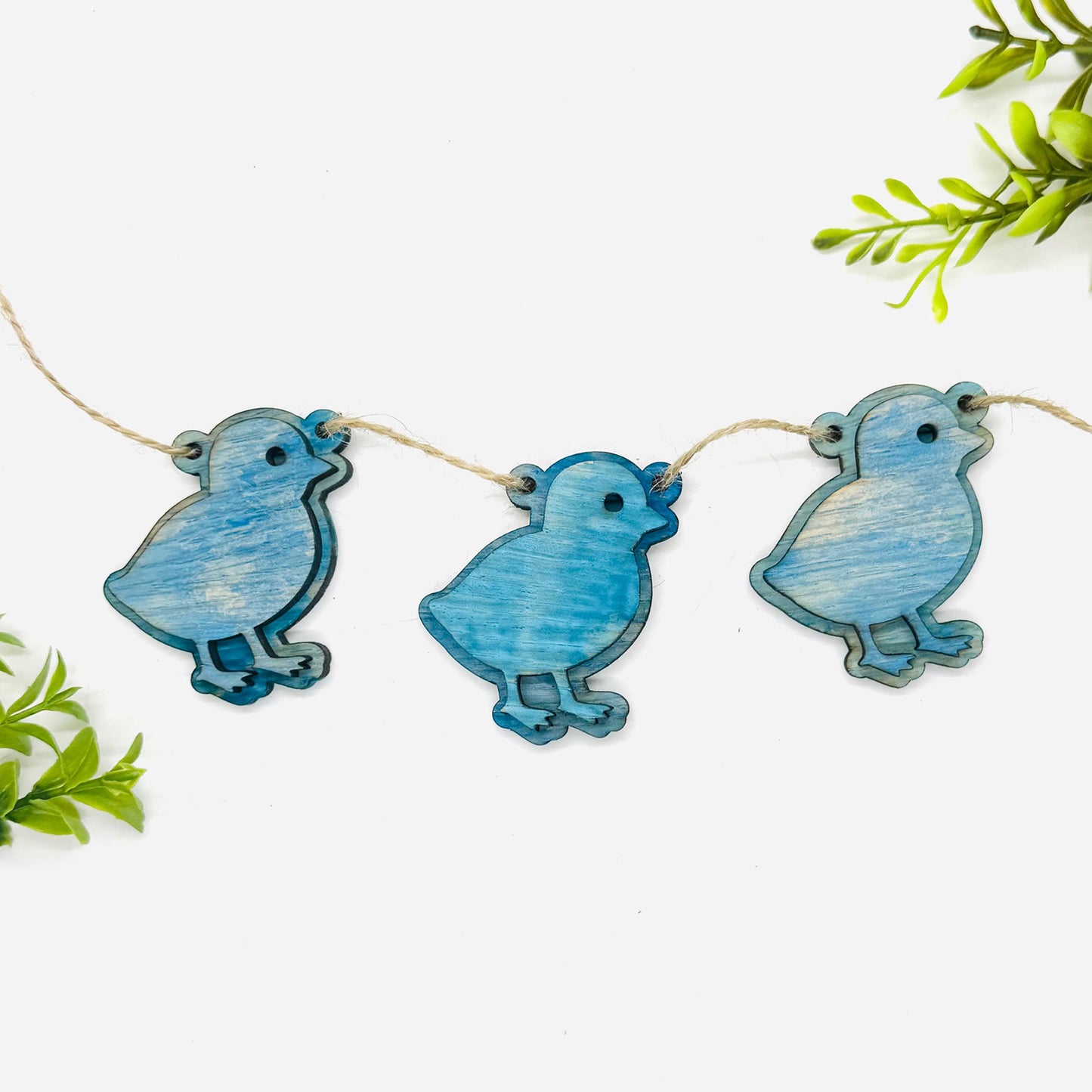 Layered Easter Chicks Garland Banner