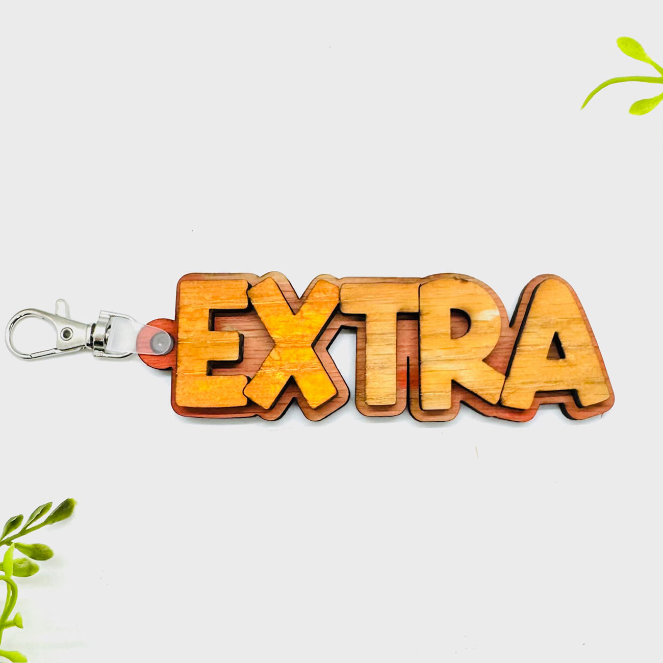 Layered EXTRA Word Keychain - Glowforge