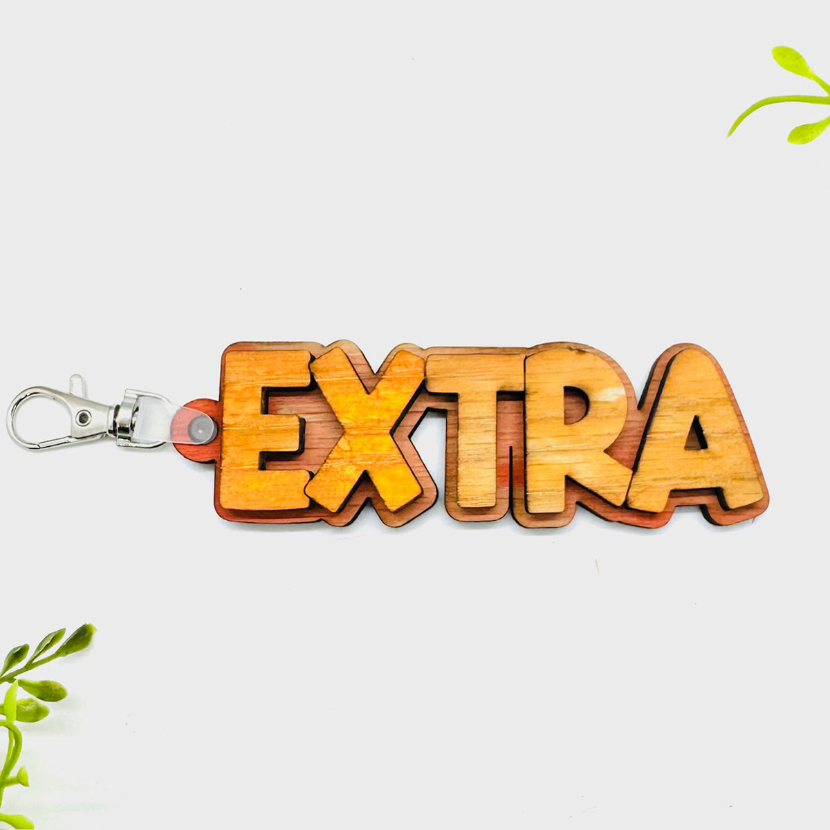 Layered EXTRA Word Keychain - Glowforge