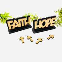 Layered Faith + Hope Table Signs (Set of 2) - Glowforge