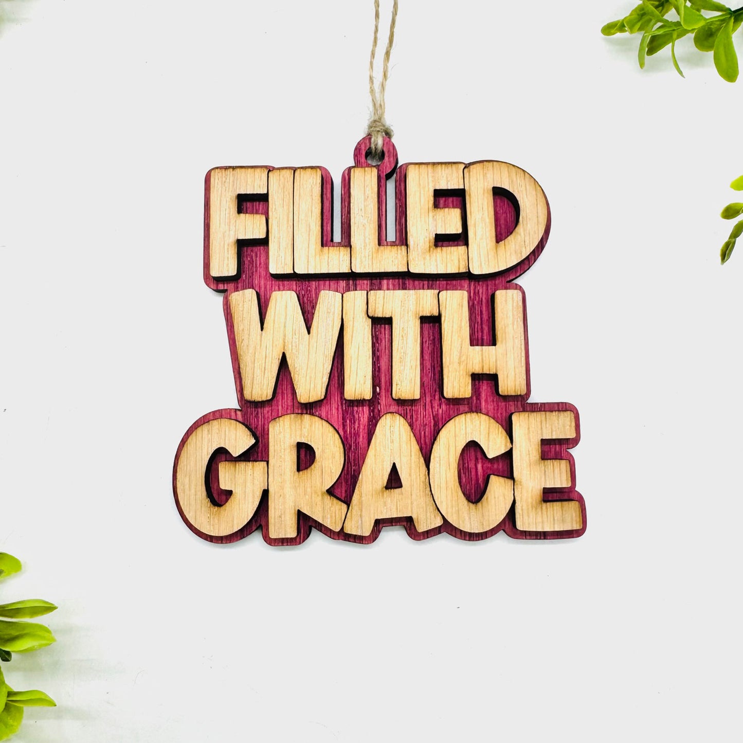 Layered FILLED WITH GRACE Charm - Glowforge