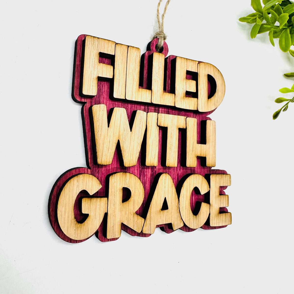 Layered FILLED WITH GRACE Charm - Glowforge
