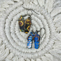 Layered Flip‑Flop Dangle Earrings - Glowforge