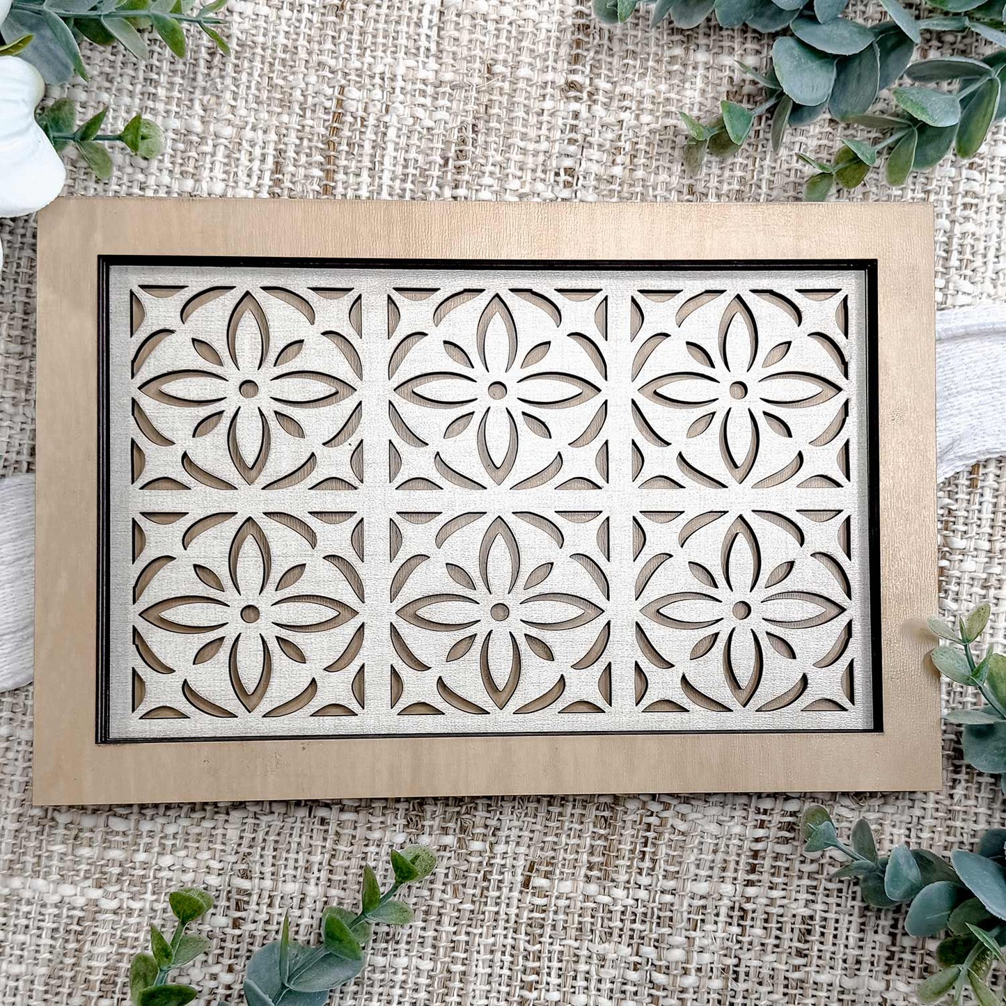 Layered Floral Cutout Catchall Tray - Glowforge