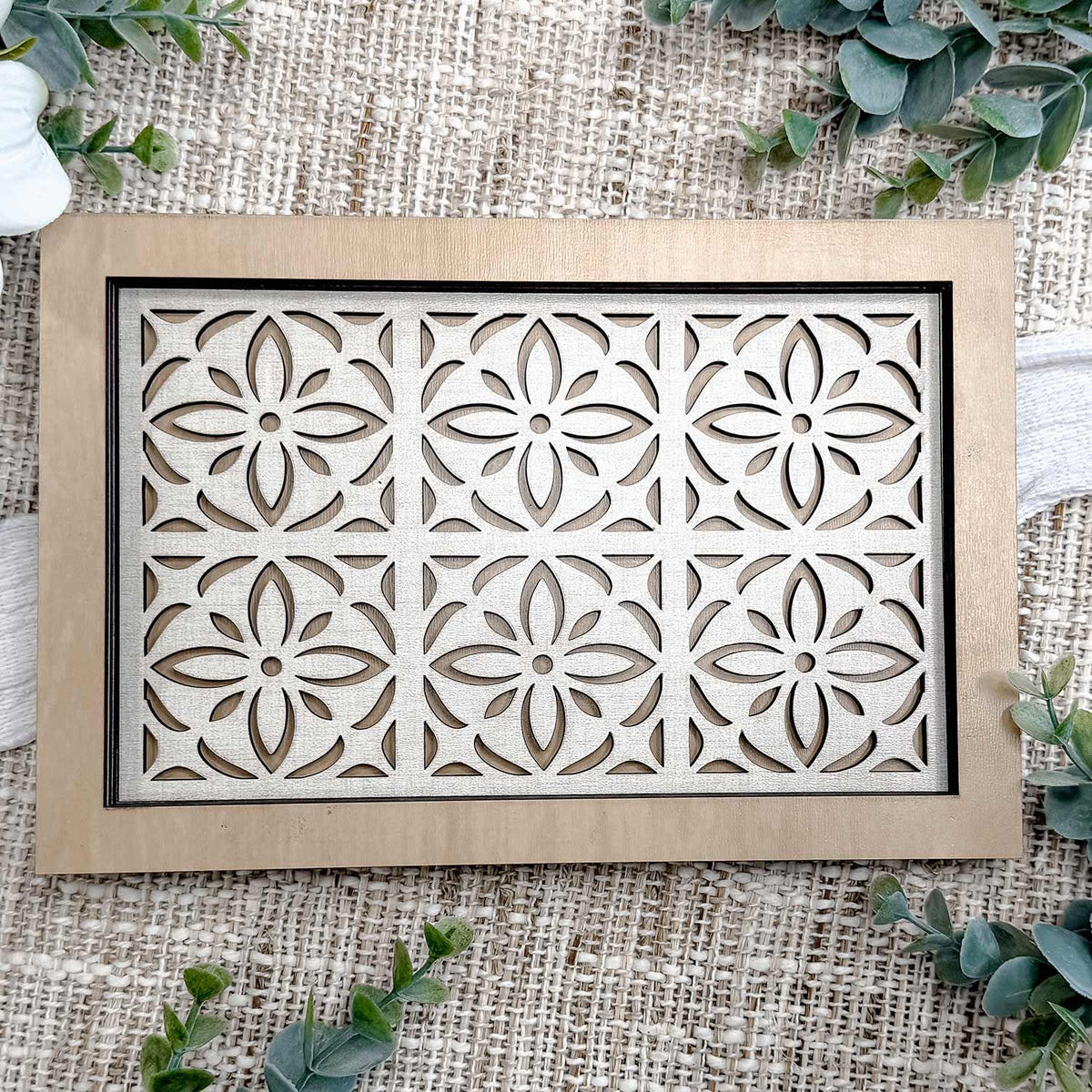 Layered Floral Cutout Catchall Tray - Glowforge