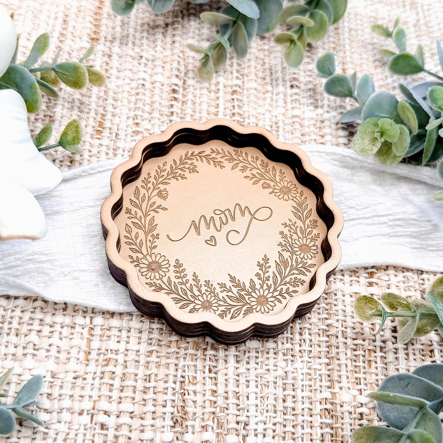 Layered Floral Mom Trinket Dish - Glowforge