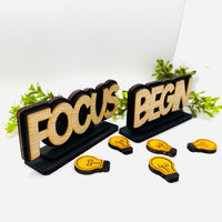 Layered Focus + Begin Table Signs (Set of 2) - Glowforge
