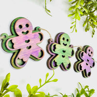 Layered Gingerbread Garland Christmas Banner - Glowforge