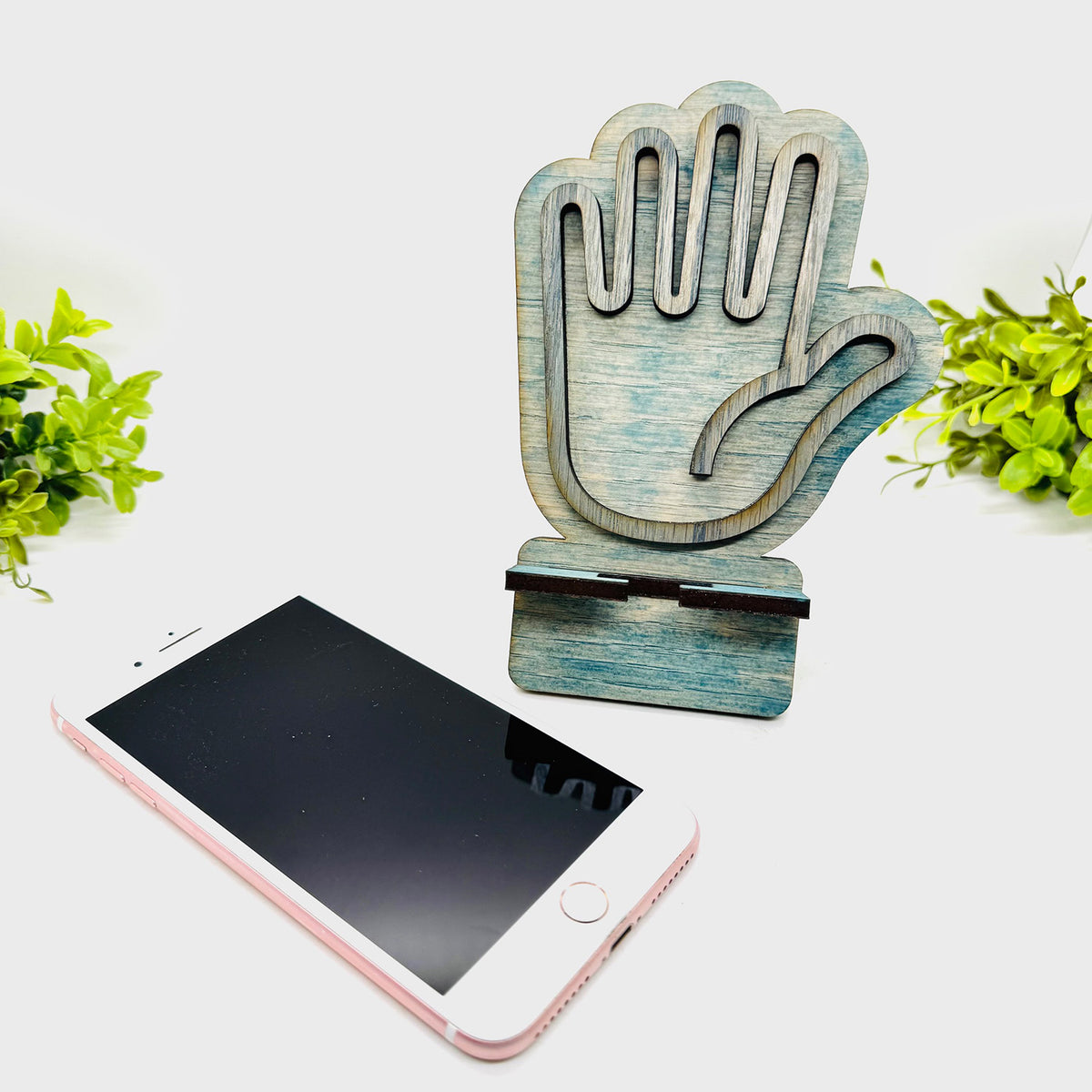 Layered Hand Shaped Phone Stand - Glowforge