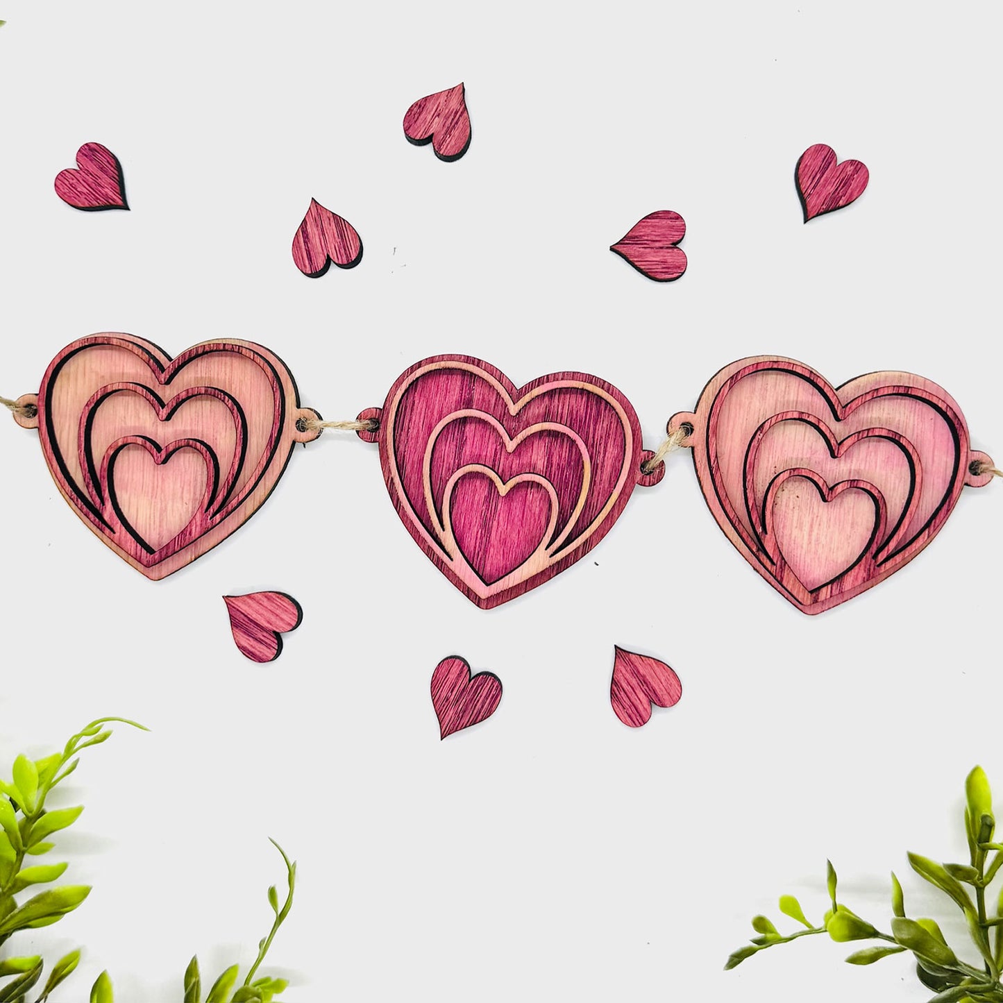 Layered Heart Garland #1 - Glowforge