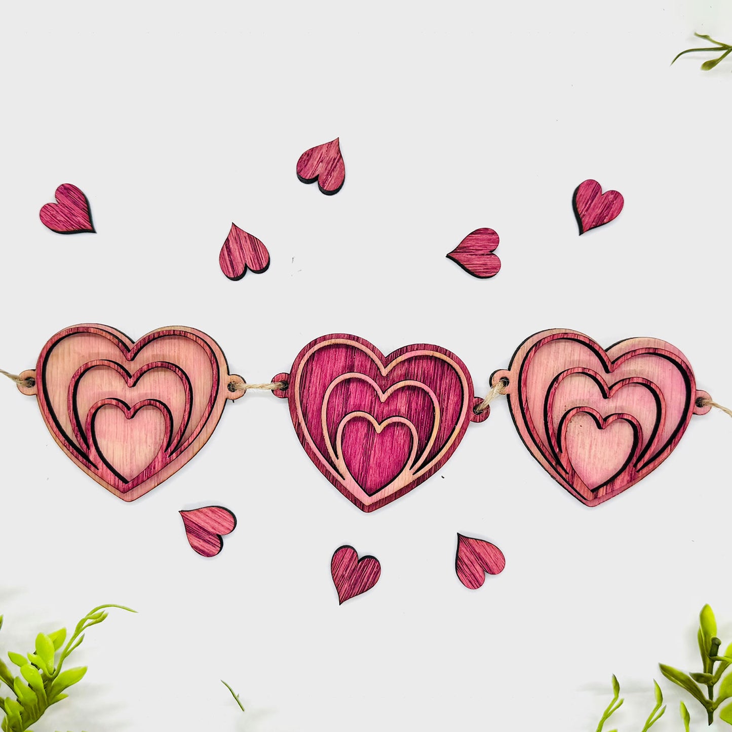 Layered Heart Garland #1 - Glowforge