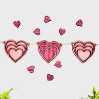 Layered Heart Garland #2 - Glowforge