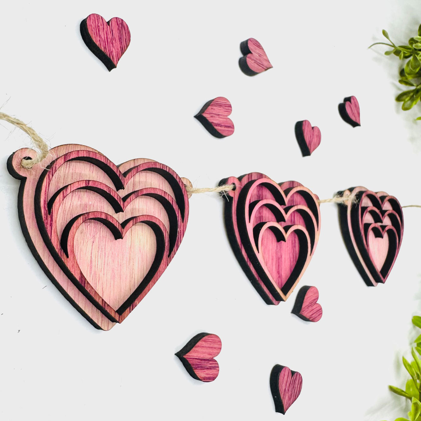 Layered Heart Garland #2 - Glowforge