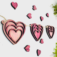 Layered Heart Garland #2 - Glowforge